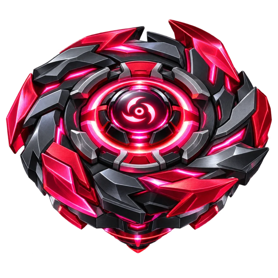 紅色 3D 陀螺